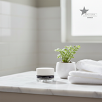 Hydrating Eye Cream in elegant bathroom setting